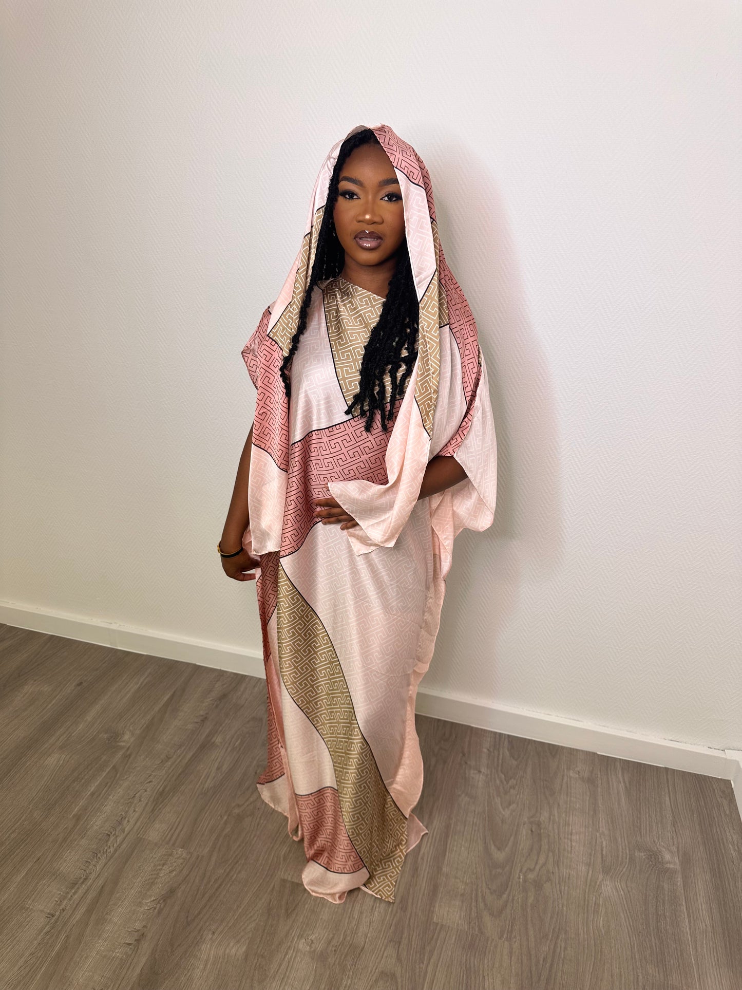 Robe de maison satinée - Rose