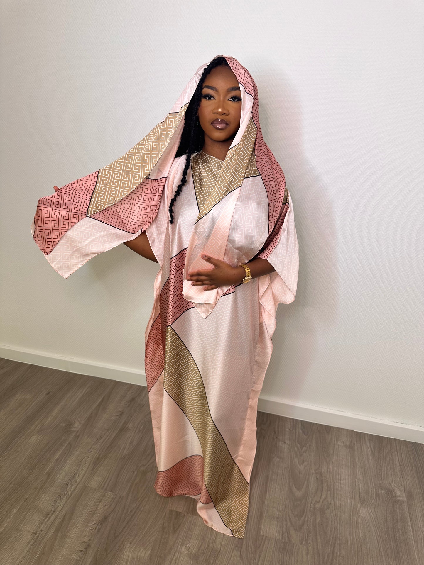 Robe de maison satinée - Rose
