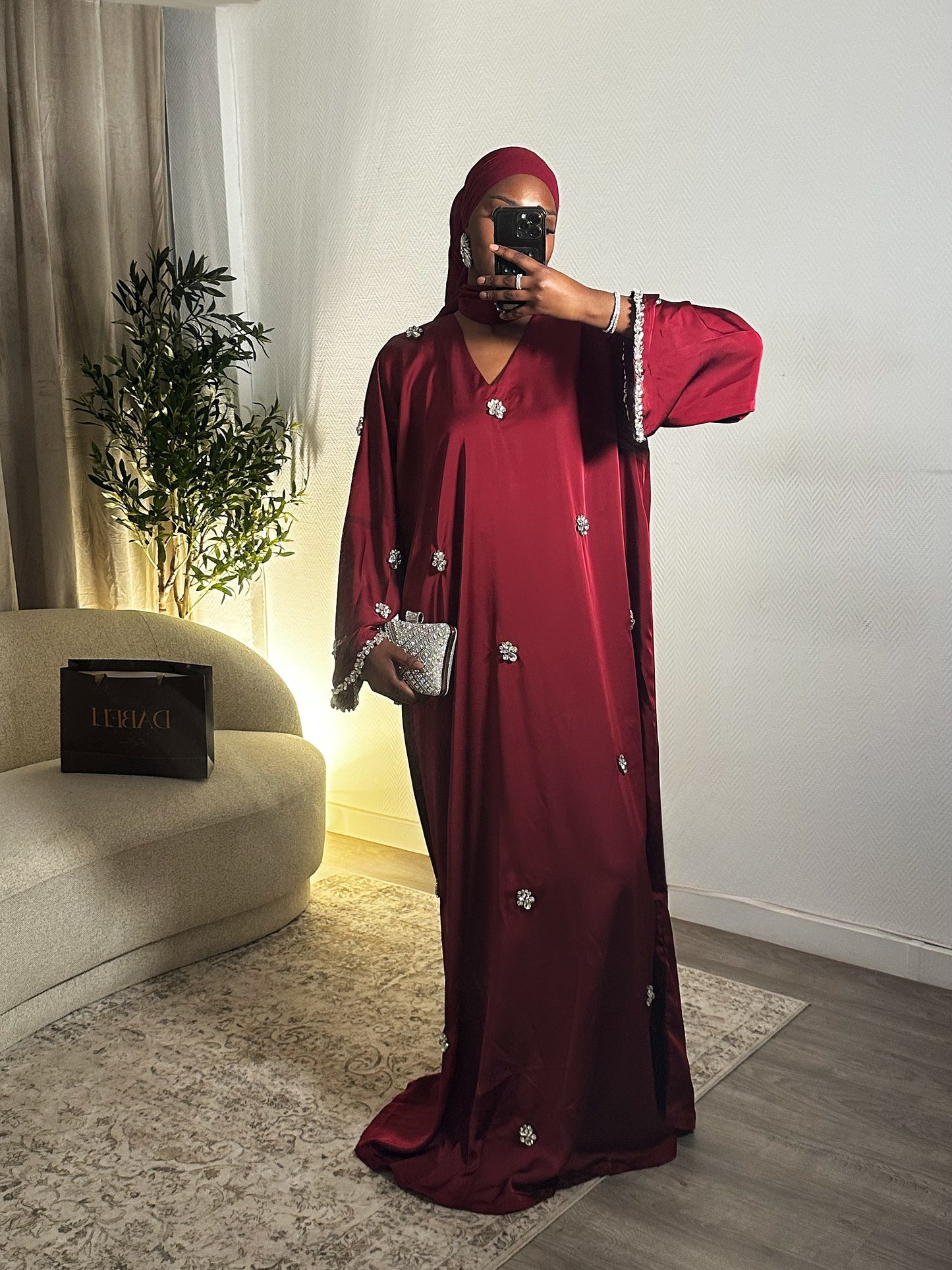 Robe Pearly - burgundy