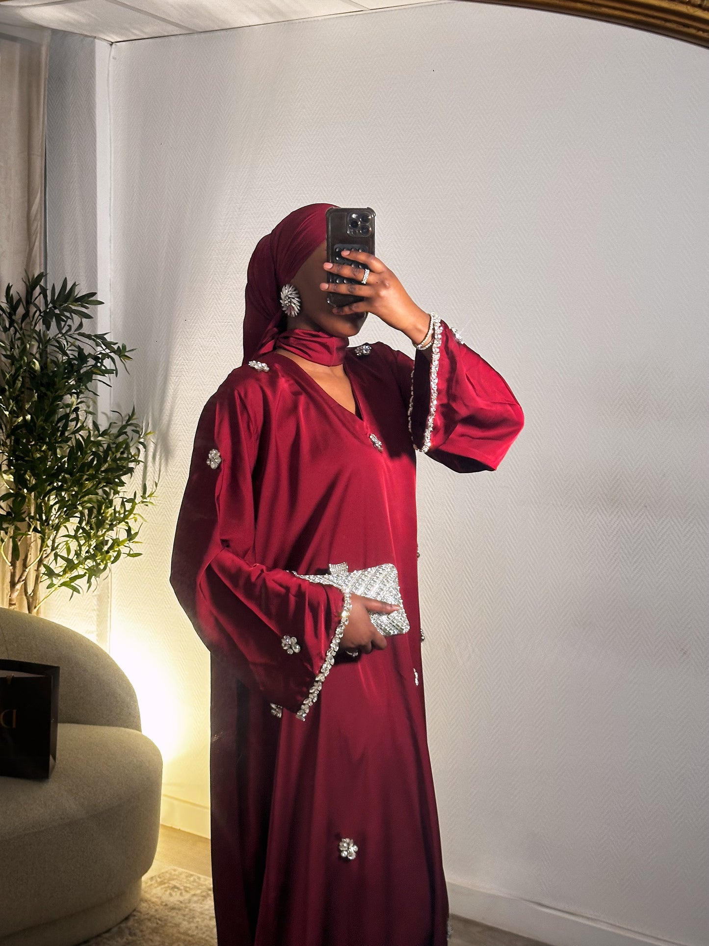 Robe Pearly - burgundy